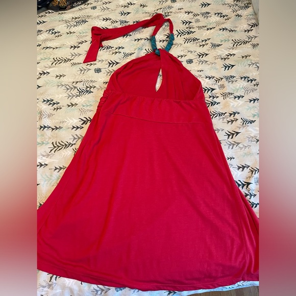 Red Halter Dress - Picture 2 of 3